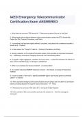 IAED Emergency Telecommunicator Certification Exam ANSWERED