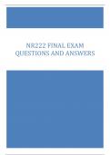 NR222 Final Exam Questions and Answers 2024