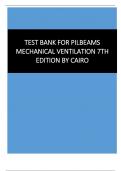 Test Bank for Pilbeams Mechanical Ventilation 7th Edition by Cairo| Latest update 2024