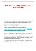 HESI RN EXIT EXAM V5 QUESTIONS  AND ANSWERS