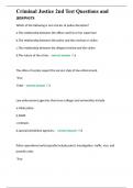 Criminal Justice 2nd Test Questions and answers 