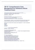 TIP 27 Comprehensive Case Management for Substance Abuse Treatment Exam