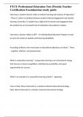 FTCE Professional Education Test &lpar;Florida Teacher Certification Examination&rpar; study guide