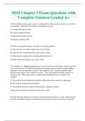SSM Chapter 3 Exam Questions with  Complete Solution Graded A+ 
