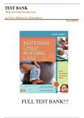 Test Bank For Maternal Child Nursing Care,  5th Edition by , Shannon E., Hockenberry||ISBN NO:10,0323096107||ISBN NO:13,978-0323096102||All Chapters||A+, Guide.