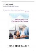 Test Bank For Maternity and Pediatric Nursing 4th Edition by Susan Ricci, Theresa Kyle, Susan Carman||ISBN NO:10,1975139763||ISBN NO:13,978-1975139766||All Chapters||Complete Guide A+.