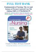Test Bank Fundamentals of Nursing 9th Edition by Carol Taylor Pamela Lynn, Jennifer Bartlett ISBN 9781496362179 Chapter 1-46 | Complete Guide A+