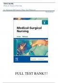 Test Bank For Medical-Surgical Nursing 8th Edition by Mary Ann Linton, Adrianne Dill; Matteson||ISBN NO:10,0323826717||ISBN NO:13,978-0323826716||All Chapters||Complete Guide A+