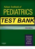 Test bank for Textbook of Pediatrics 19th Edition by Nelson | Questions 100% Answered correct 2024 Solution