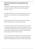 FTCE Professional exam questions and answers