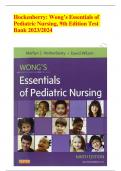 Test bank wong's essentials of pediatric nursing 9e 2020 Latest update 2023-2024