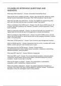COUNSELOR INTERVIEW QUESTIONS AND ANSWERS