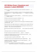 ACI Written Exam &vert; Questions and answers &vert; Latest 2024&sol;2025