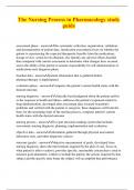 The Nursing Process in Pharmacology study guide
