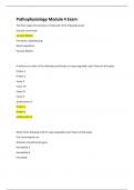 Pathophysiology Module 4 Exam Latest version 2023-2024 Rated A&plus;