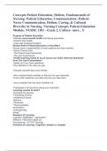 Concepts Patient Education&comma; Holism&comma; Fundamentals of Nursing&colon; Patient Education&comma; Communication&colon; Patient-Nurse Communication&comma; Holism&comma; Caring&comma; & Cultural Diversity in Nursing&comma; Nursing Concepts Patient Education Module&comma; NURSE 3101 - Exam 2&comma; Culture- nurs&period;&period;&period; S