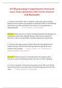ATI Pharmacology Comprehensive Proctored 2019 A&comma; B&comma; C&comma; Exam Questions and Answers with Rationales &lpar;Verified by Expert&rpar;
