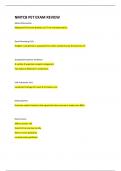 NMTCB PET EXAM REVIEW Questions and 100&percnt; Correct Verified Answers