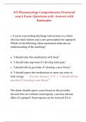 ATI Pharmacology Comprehensive Proctored 2019 A Exam&lowbar;Questions with Answers with Rationales