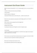 Instrument Oral Exam Guide|187 Questions with 100% Correct Answers | Updated | Guaranteed A+|39 Pages
