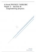 AQA A level PHYSICS BC Paper 3&Tab;Section B&Tab;Engineering physics Mark scheme June 2023