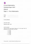 EDEXCEL A- LEVEL MATHEMATICS PAPER 1 - PURE MATHEMATICS PREDICTED PAPER 2023 (1) (1)
