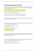 Advanced Health Assessment Exam Questions and 100&percnt; Correct Verified Answers Rated A&plus;