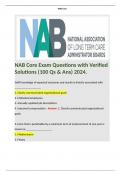 NAB Core Exam Questions with Verified Solutions (100 Qs & Ans) 2024. Terms like:  Staff knowledge of expected outcomes and results is directly associated with __________________. 1. Clearly communicated organizational goals 2. Motivated employees 3. Annua