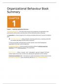 Organizational Behaviour course summaries: book and lectures - TiU 422057-B-5