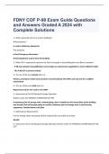  FDNY COF P-98 Exam Guide Questions and Answers Graded A 2024 with Complete Solutions 