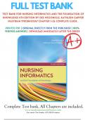 Test Bank For Nursing Informatics and the Foundation of Knowledge 4th Edition By Dee McGonigle, Kathleen Garver Mastrian ISBN 9781284121247 Chapter 1-26 | Complete Guide A+