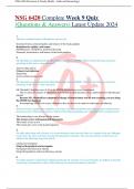 NSG 6420 Complete Week 9 Quiz &lpar;Questions & Answers&rpar; Latest Update 2024