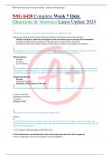 NSG 6420 Complete Week 7 Quiz &lpar;Questions & Answers&rpar; Latest Update 2024