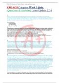 NSG 6420 Complete Week 3 Quiz &lpar;Questions & Answers&rpar; Latest Update 2024
