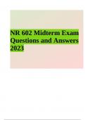 NR 602 Midterm Exam Questions With Answers Latest Updated 2024 (GRADED A+)
