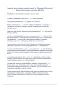Important terms and exam questions to study for Philosophy of Sciences and Ethics, Vrije Universiteit Amsterdam (AB_1217)