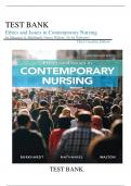 Test Bank for Ethics and Issues in Contemporary Nursing 3rd Canadian Edition by Margaret A. Burkhardt, Nancy Walton, Alvita Nathaniel, ISBN NO: 9780176696573|Complete Guide A+