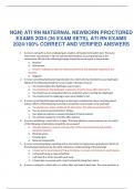 NGN) ATI RN MATERNAL NEWBORN PROCTORED   EXAMS 2024 (36 EXAM SETS), ATI RN EXAMS 2024/100% CORRECT AND VERIFIED ANSWERS