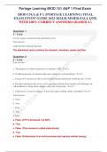 BIOD 151&sol;A & P 1 &lpar;PORTAGE LEARNING&rpar; FINAL EXAM STUDY GUIDE 2023-2024&period;SUMMER-FALL QTR&period; WITH 100&percnt; CORRECT ANSWERS GRADED A&plus;