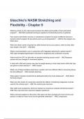 Blaschko's NASM Stretching and Flexibility - Chapter 9 Exam Questions with correct Answers 2024( A+ GRADED 100% VERIFIED).