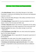 S-56 Test - Part 1 Roles and Responsibilities Questions and Answers 2024 with complete solution
