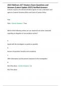 2023 Wellcare ACT Mastery Exam Questions and Answers &lpar;Latest Update 2023&rpar; Verified Answers