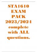 STA1610 EXAM PACK 2023/2024 complete with ALL questions.