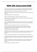 NUR 320&colon; Intracranial EAQ  WITH 100&percnt; VERIFIED ANSWERS