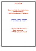 Test Bank for Business Data Communications and Networking, 14th Edition FitzGerald (All Chapters included)