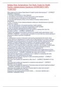 Indiana State Jurisprudence Test Study Guide for Health Facility Administrators Questions ANSWERED 100% VERIFIED