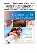 COMPLETE TEST BANK FOR MATERNAL CHILD NURSING CARE 7TH EDITION BY SHANNON E. PERRY, MARILYN J. HOCKENBERRY, MARY CATHERINE CASHION | ALL CHAPTERS COVERED | CHAPTERS 1 T0 50 | LATEST UPDATE