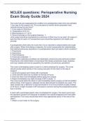 NCLEX questions: Perioperative Nursing Exam Study Guide 2024 