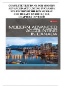 COMPLETE TEST BANK FOR MODERN ADVANCED ACCOUNTING IN CANADA 9TH EDITION BY HILTON MURRAY AND HERAUF DARRELL | ALL CHAPTERS COVERED