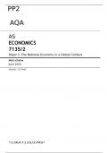 AQA AS LEVEL  ECONOMICS 7135/2 Paper 2  June 2023 FINAL MARK SCHEME  The National Economy in a Global Context 